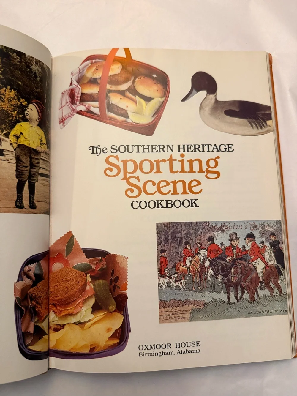 Vintage Sporting Scene Cookbook - Purple Cover Hunting outdoor